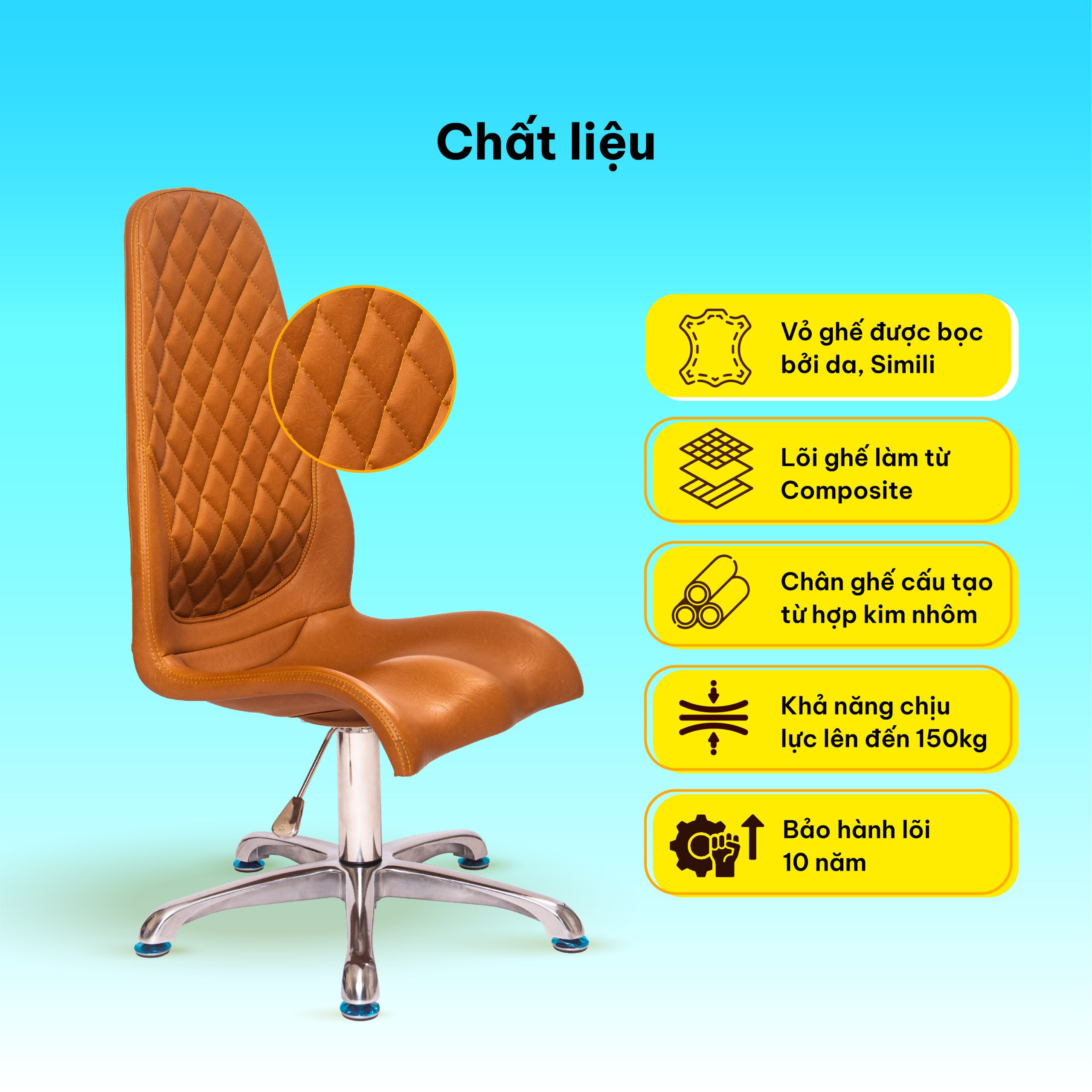 Ghế sáng chế DoctorLoan 90T (đệm mỏng) - Ảnh 4
