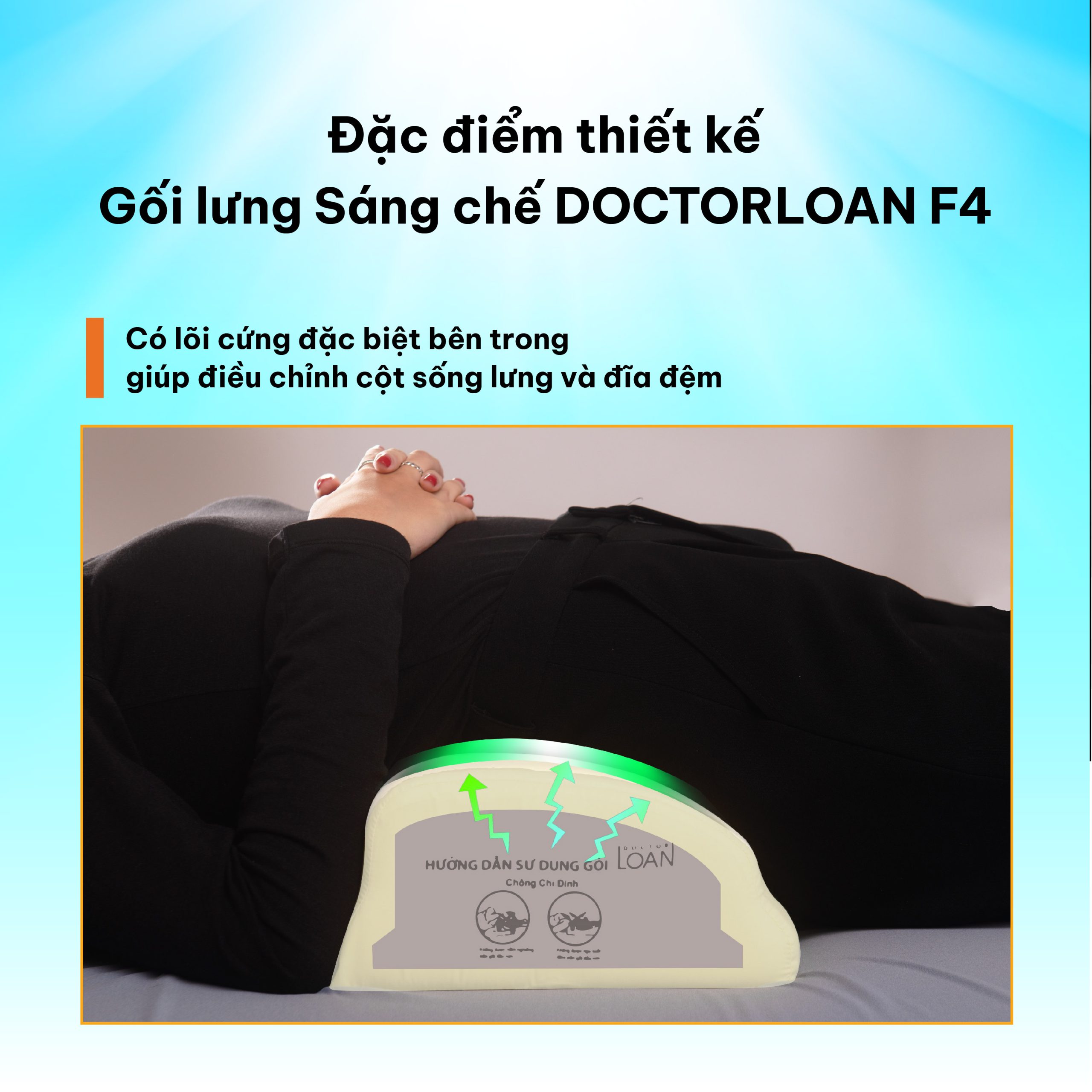 Gối lưng sáng chế DoctorLoan F4 - Ảnh 4
