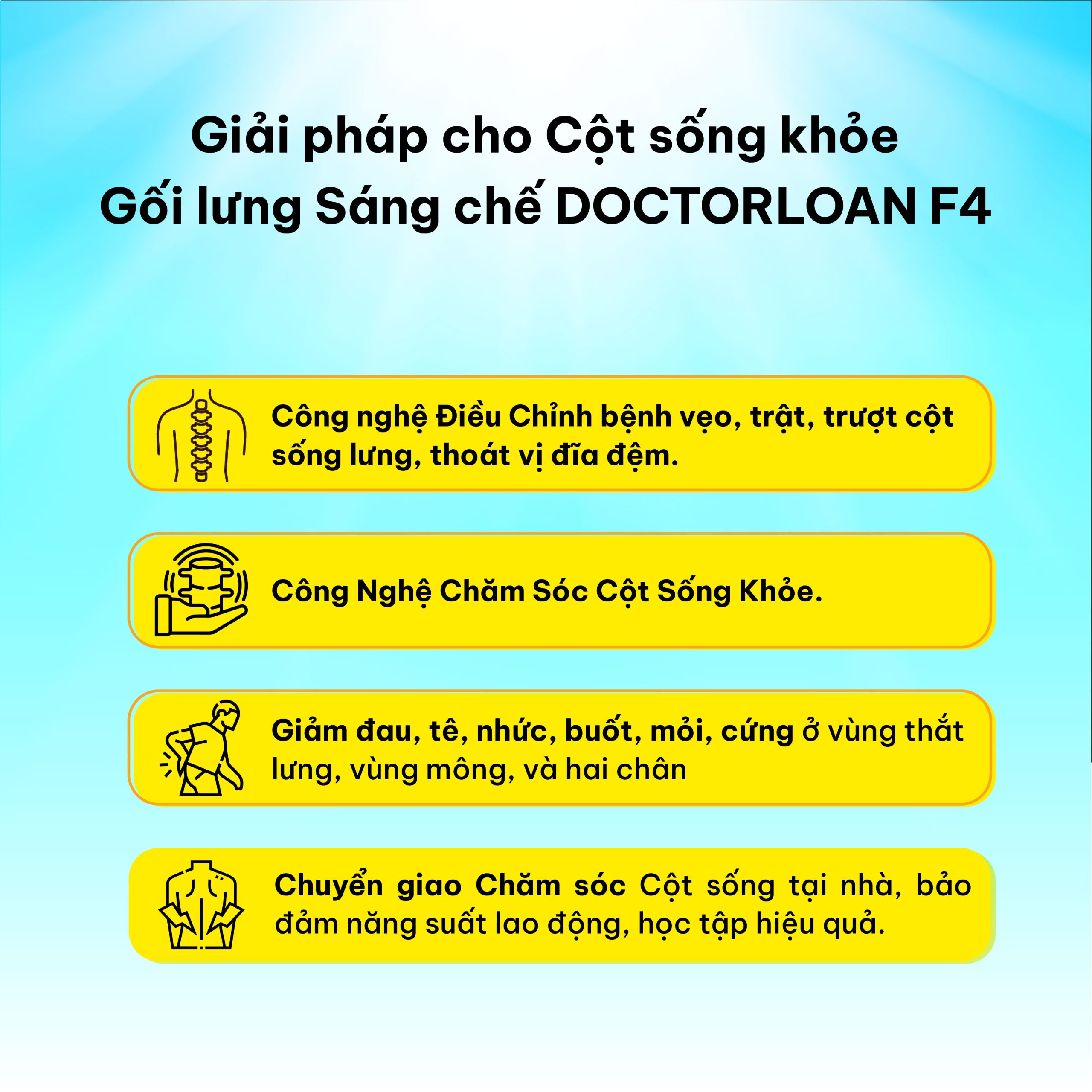 Gối lưng sáng chế DoctorLoan F4 - Ảnh 5