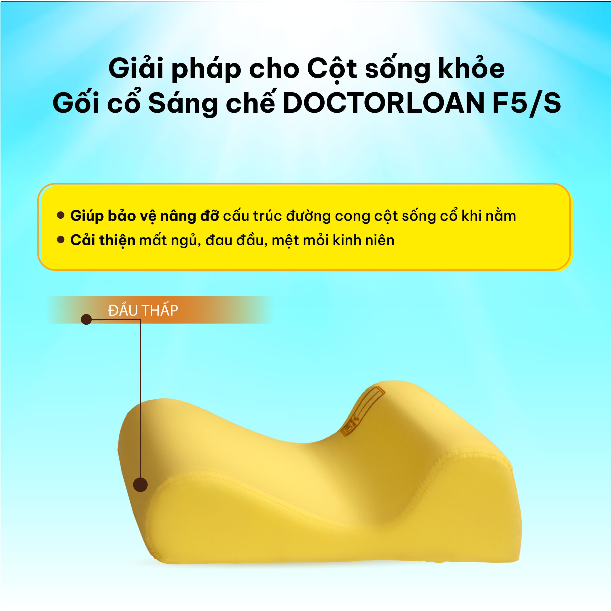 Gối cổ sáng chế DoctorLoan F5 - Ảnh 3