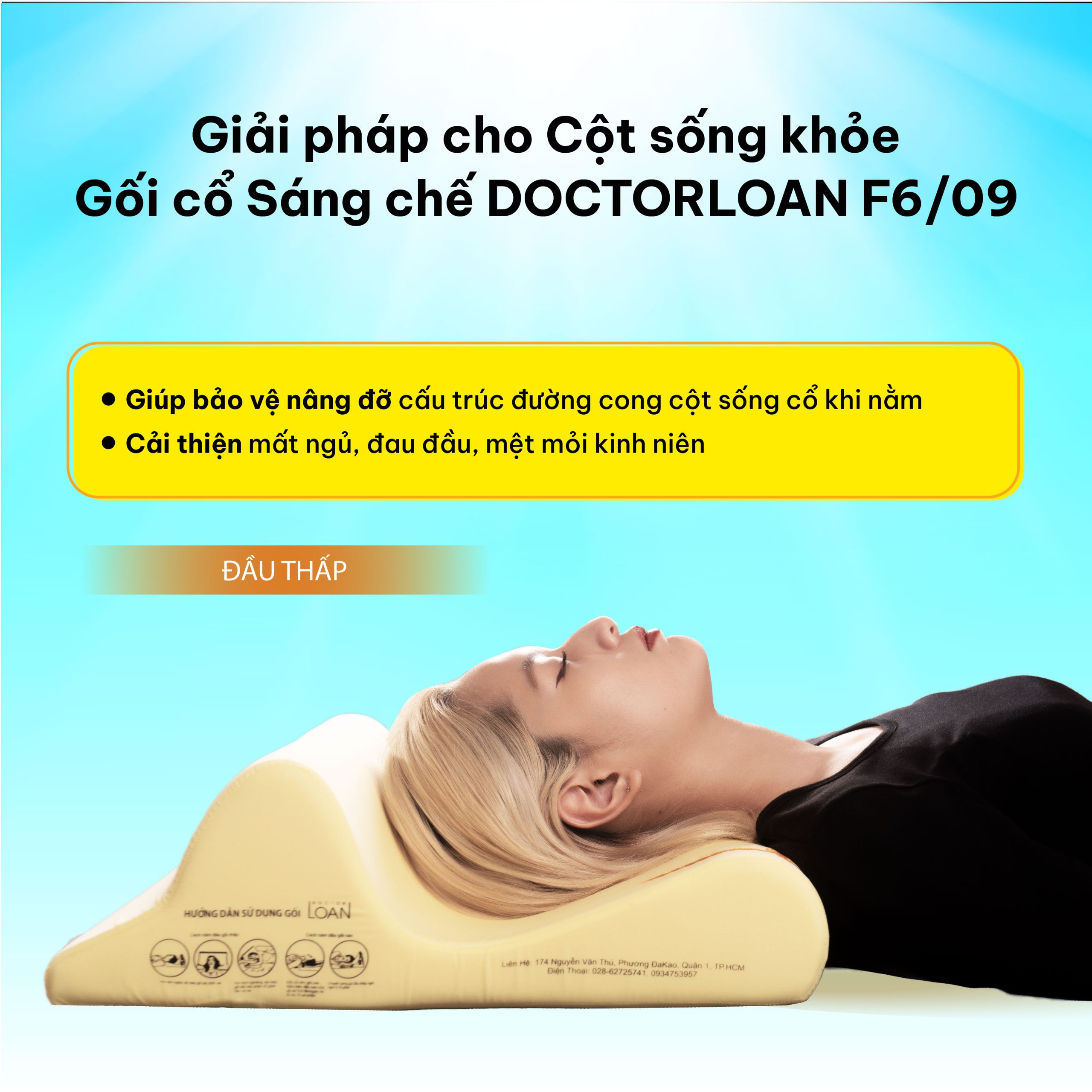 Gối cổ sáng chế DoctorLoan F6 - Ảnh 3