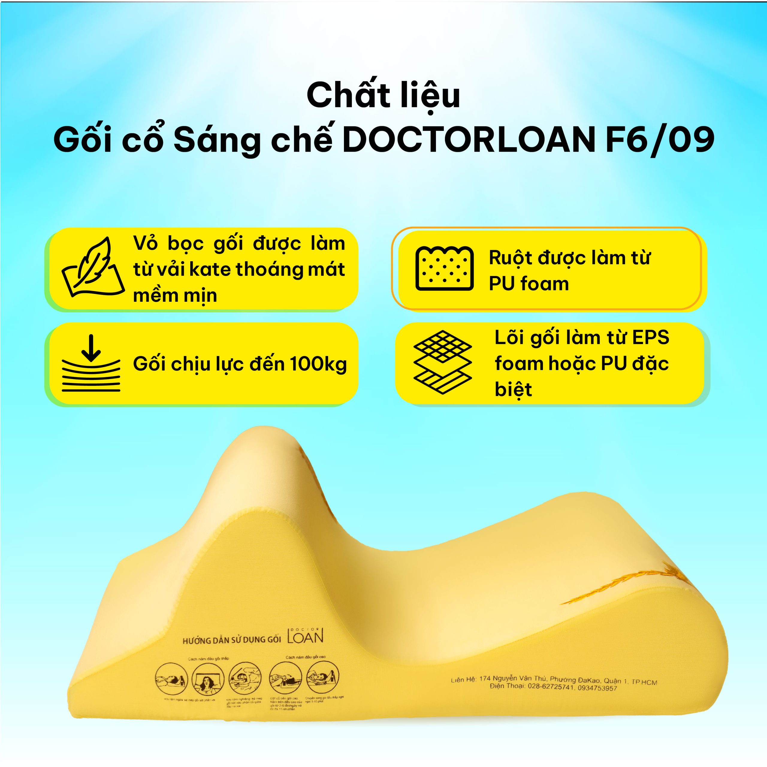 Gối cổ sáng chế DoctorLoan F6 - Ảnh 5