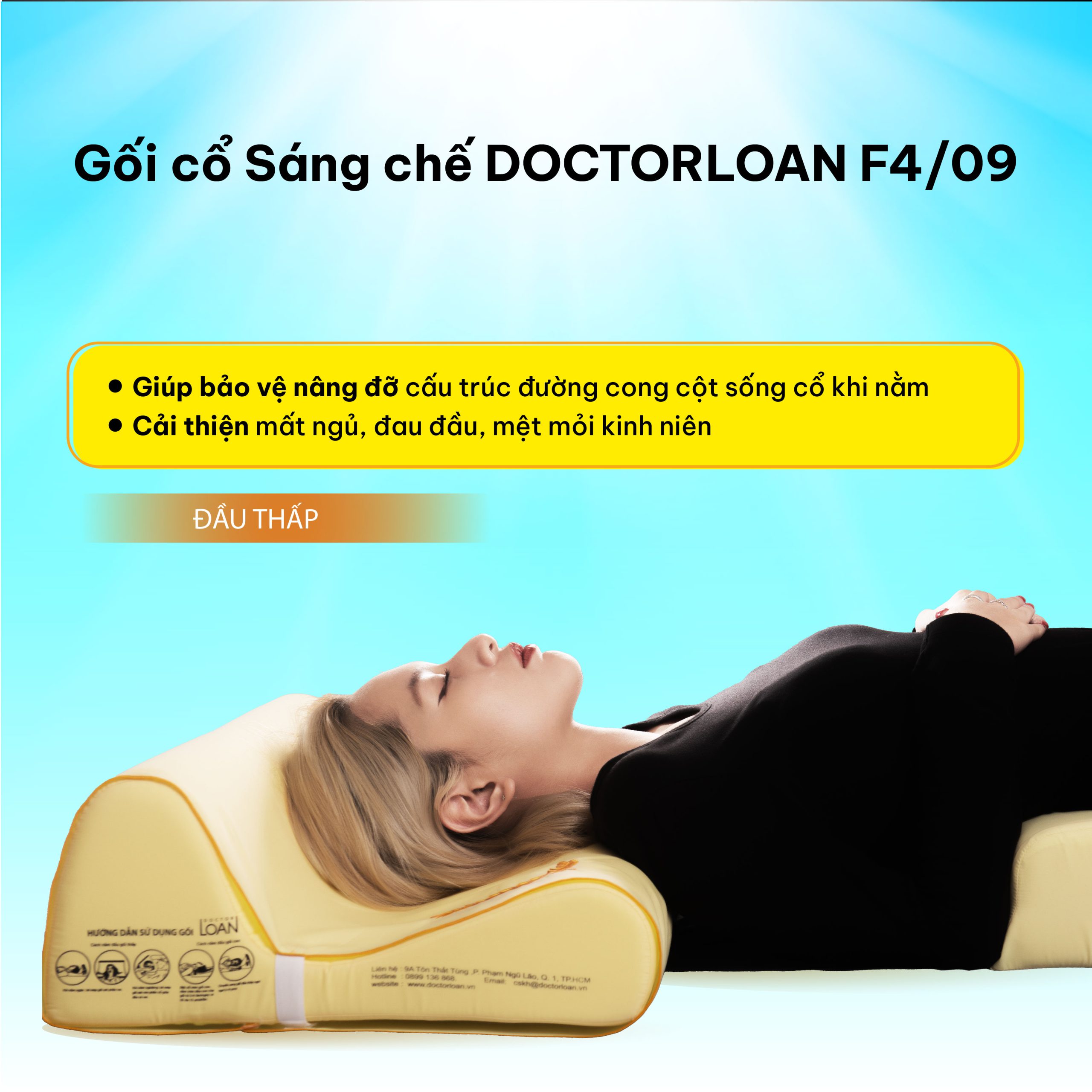 Gối cổ sáng chế DoctorLoan F4 - Ảnh 3